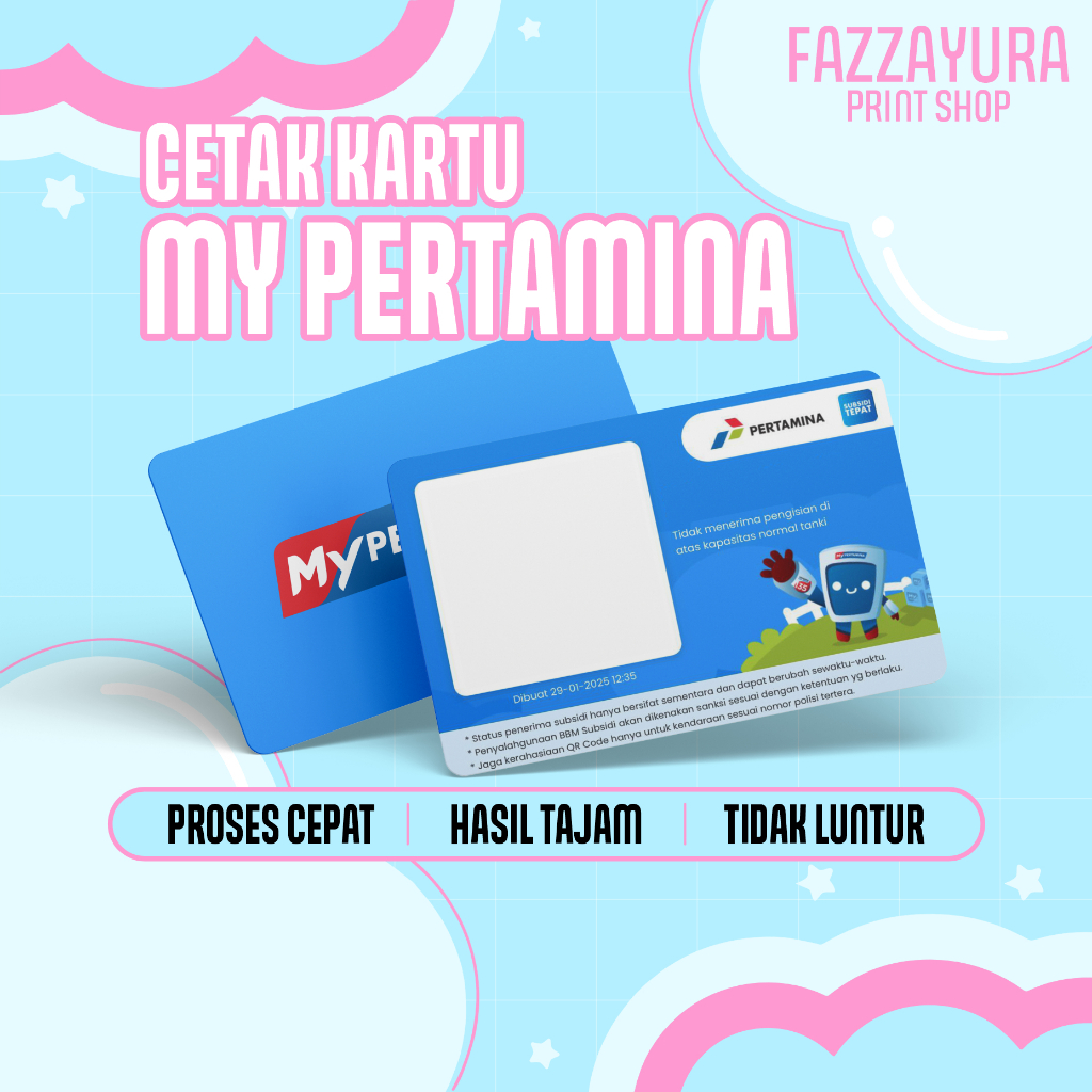 

Cetak Kartu MY PERTAMINA Bisa Satuan Anti Luntur Bahan PVC Tebal 2 SISI