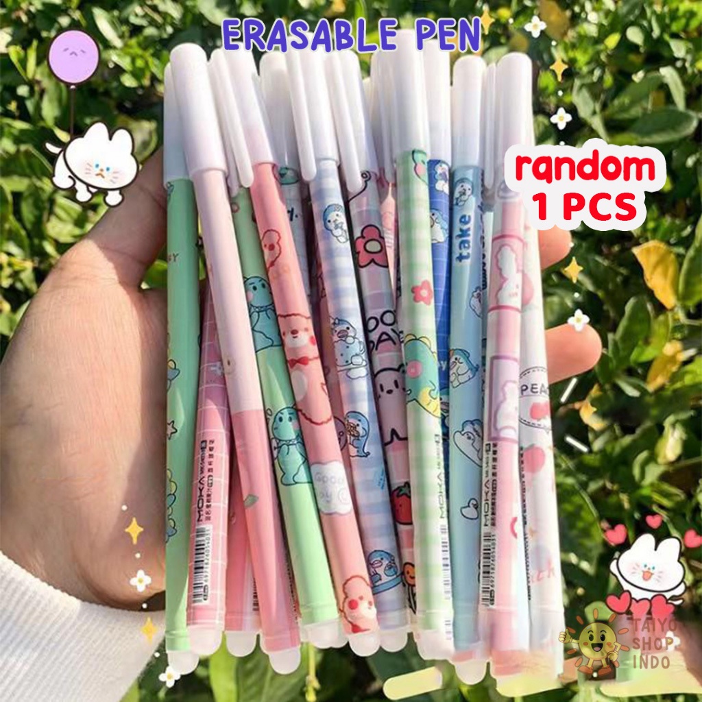 

TAIYO Erasable Pen Gel Pulpen Bisa Di Hapus 0.5mm Pena Ajaib Magic Ballpoint Karakter