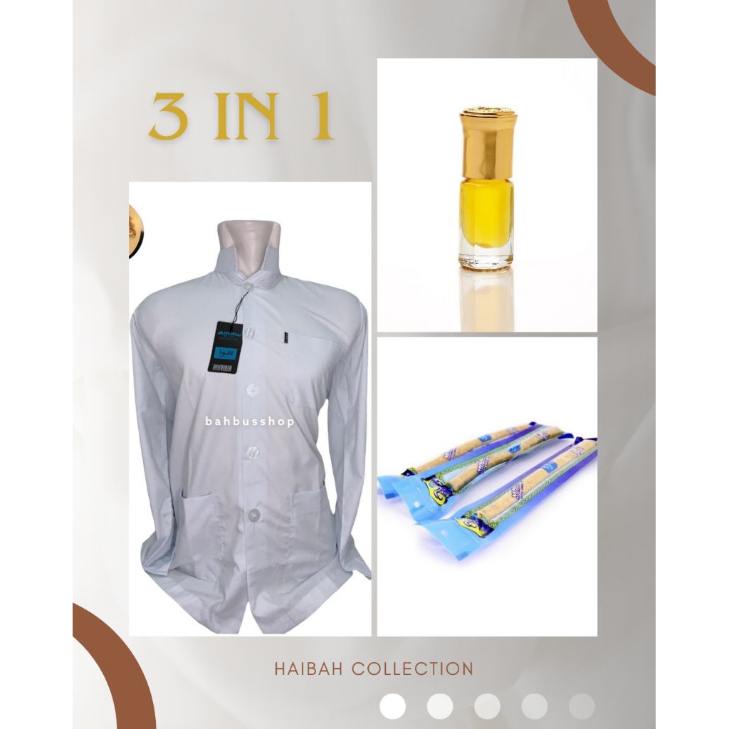 Baju Koko ammu warna putih baju Koko haibah ammu warna putih baju Koko pria dewasa baju Koko lengan 