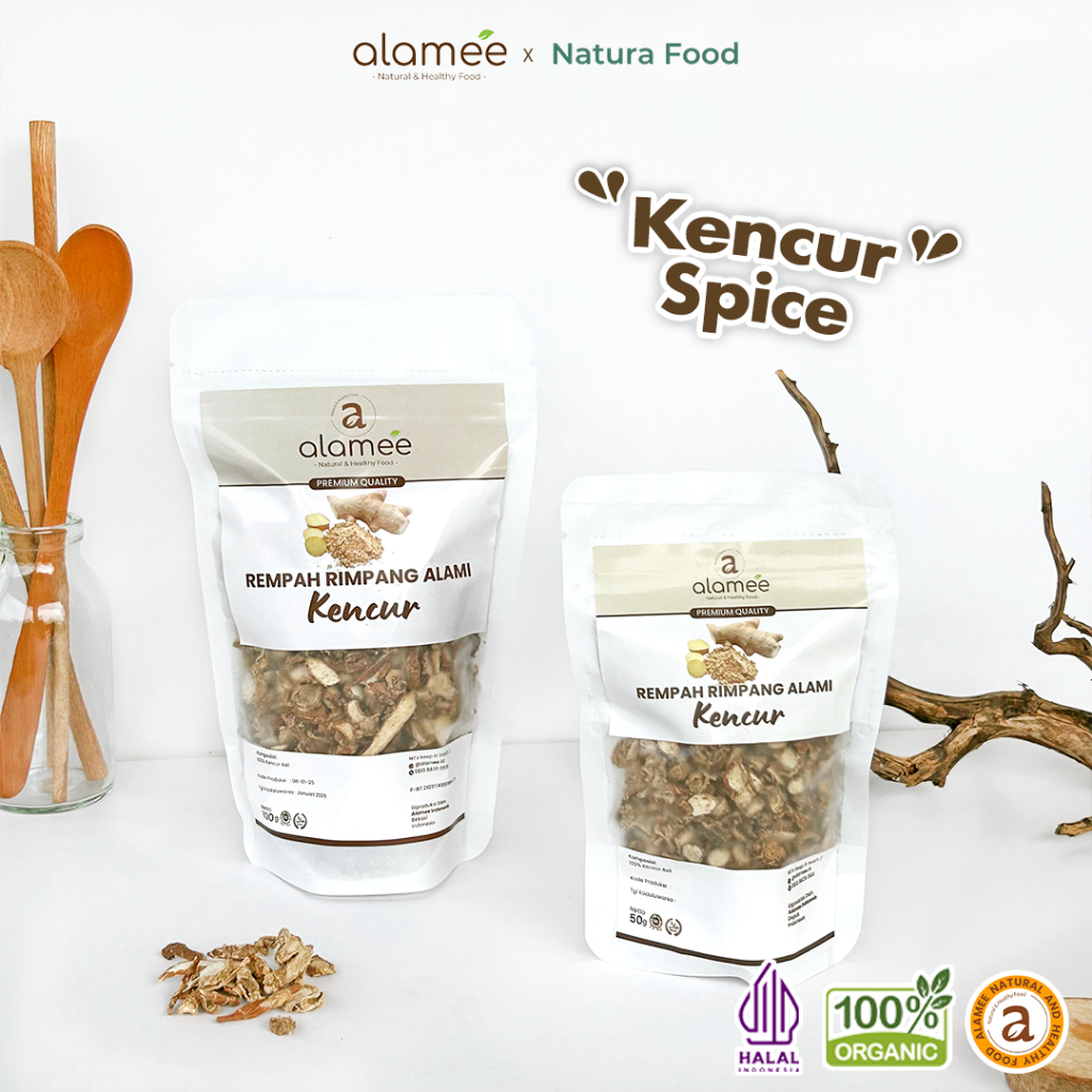 

ALAMEE Kencur Iris Kering Dried Spice Galangal Rempah Rimpang Organik