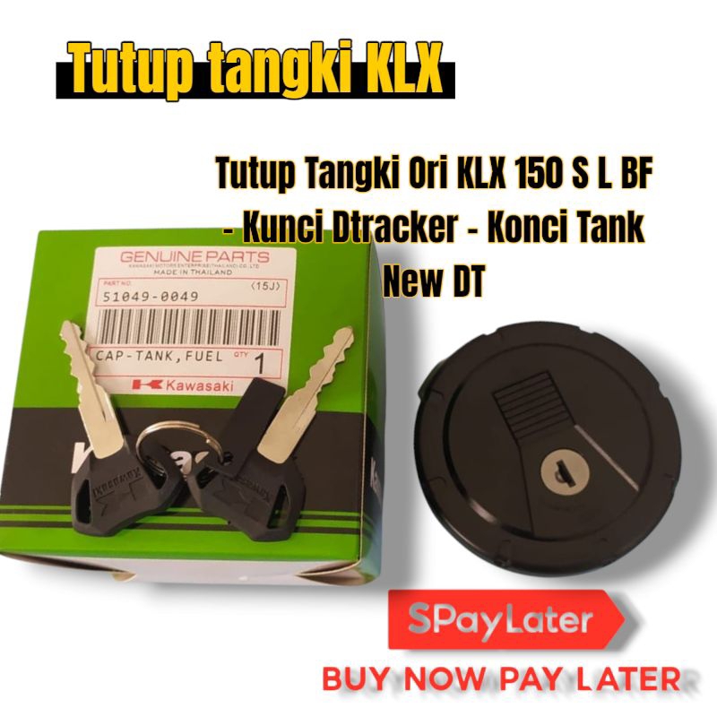 Tutup Tangki Ori KLX 150 S L BF - Kunci Dtracker - Konci Tank New DT