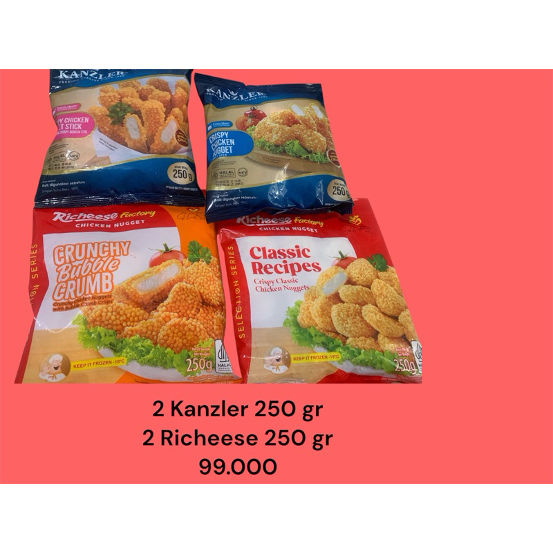 

Paket 2 Kanzler 250 gr dan 2 Richeese250 gram