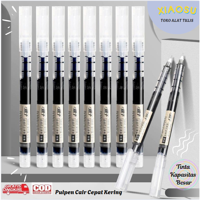 

(BISA COD) 50 PCS Pulpen Cairan Pena Cepat Kering 0.5mm Pena Tanda Tangan Hitam untuk Alat Tulis Sekolah atau Kantor dengan Supplier Warranty