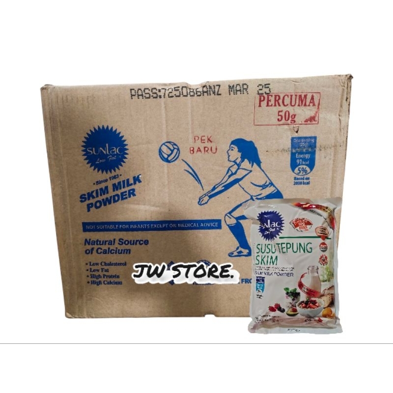 

Susu Sunlac Tepung Skim Free 50G (1Dus 12x750G)
