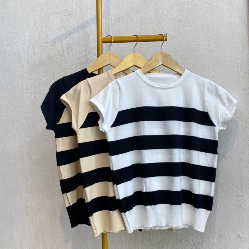 Knitwear wanita lengan pendek premium