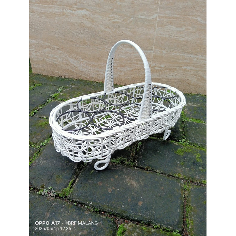 PROMO TEMPAT AQUA GELAS/ANGKRING AQUA GELAS/TEMPAT AQUA ROTAN SINTETIS/TEMPAT AQUA LOBANG 8/TEMPAT A