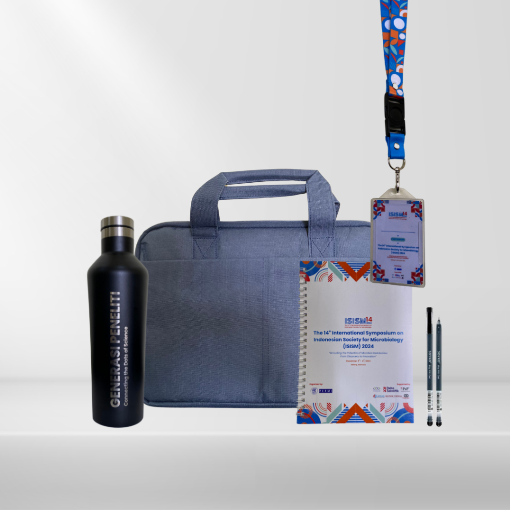 

Paket 3 Seminar Kit Generasi Peneliti (Tas laptop, Notebook Spiral, Bolpoint, Paket ID Card + lanyard Tumlr Thermos)