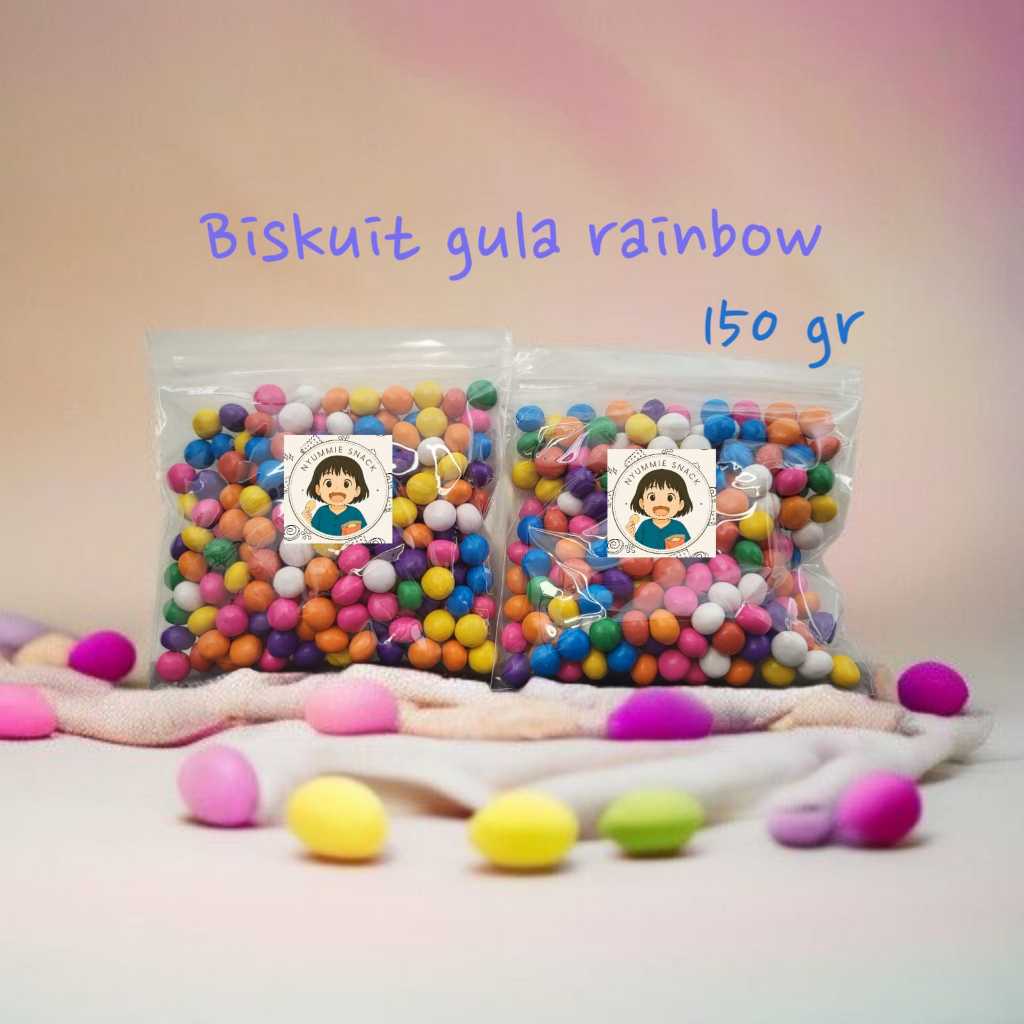 

Nyummie Snack - Biskuit Gula Rainbow 150 gr