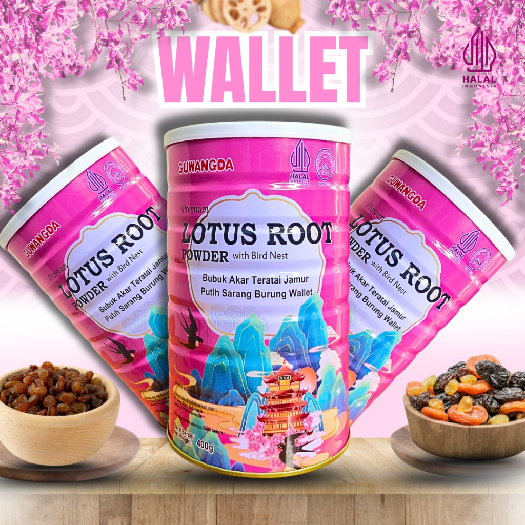 

Oufen Lotus Root Powder Bubur Akar Teratai Birdnest Sarang Wallet Premium 400Gr