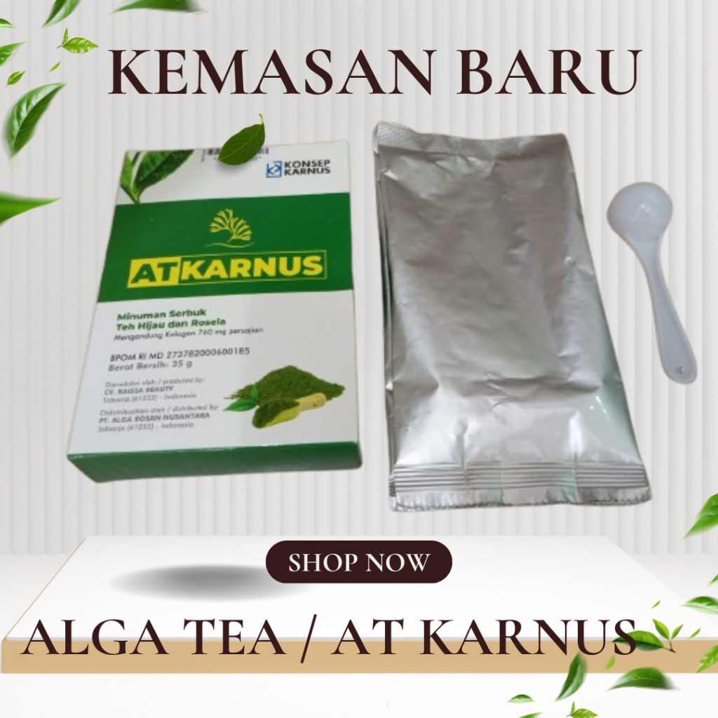 

AT Karnus Kemasan Baru Alga Tea Isi 35gram Origina