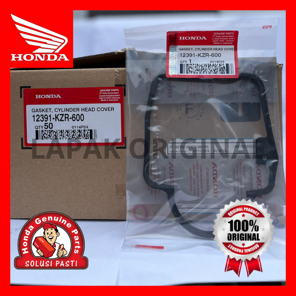 (ORI) Karet Head / Cylinder Head Ori Vario 125 F1 (12391-KZR-600) Vario 125 Esp-150 Esp-Pcx 150 Cbu