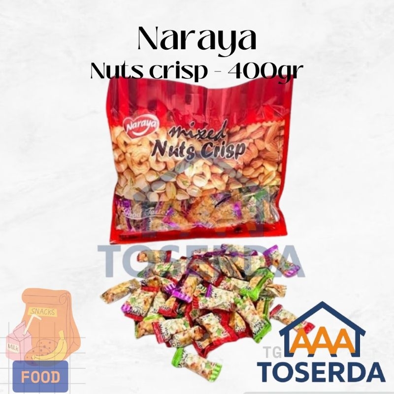 

AAA Toserda | Naraya Mixed Nuts Crisp Enting-Enting 400 Gram - Snack Kacang Renyah Aneka Rasa