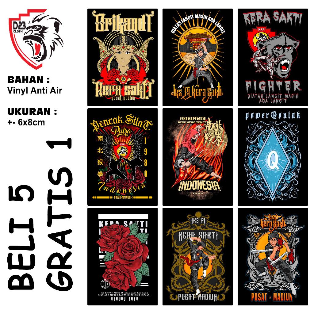 

STIKER KERA SAKTI ANTI AIR BAHAN VINYL VER 4