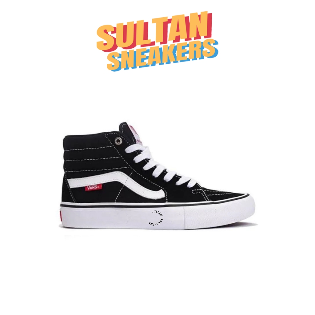 Sepatu Vans Sk8 Hi Pro Black White