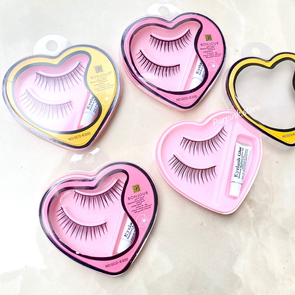 Bulu Mata Palsu Bonjour Natural Free Lem Bulu Mata