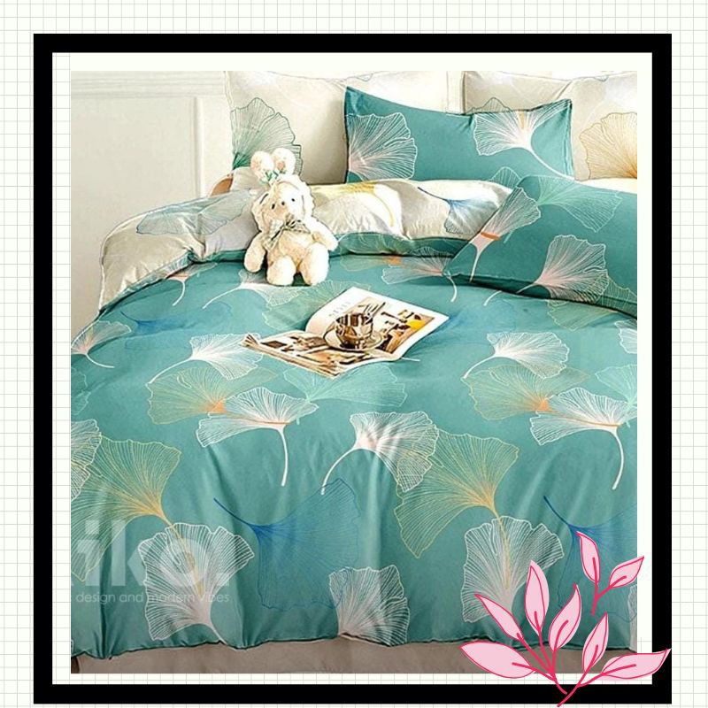 SPREi KATUN MOTIF DAUN ABSTRAK HIJAU TOSCA
