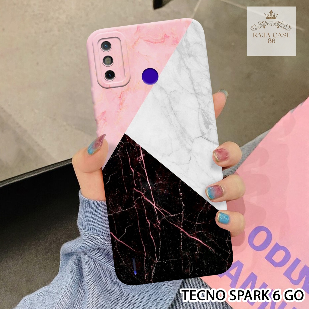 Softcase Tecno Spark 6 Go - Rajacase - Case Tecno Spark 6 Go - Motif Case Robot - Case Tecno Spark 6