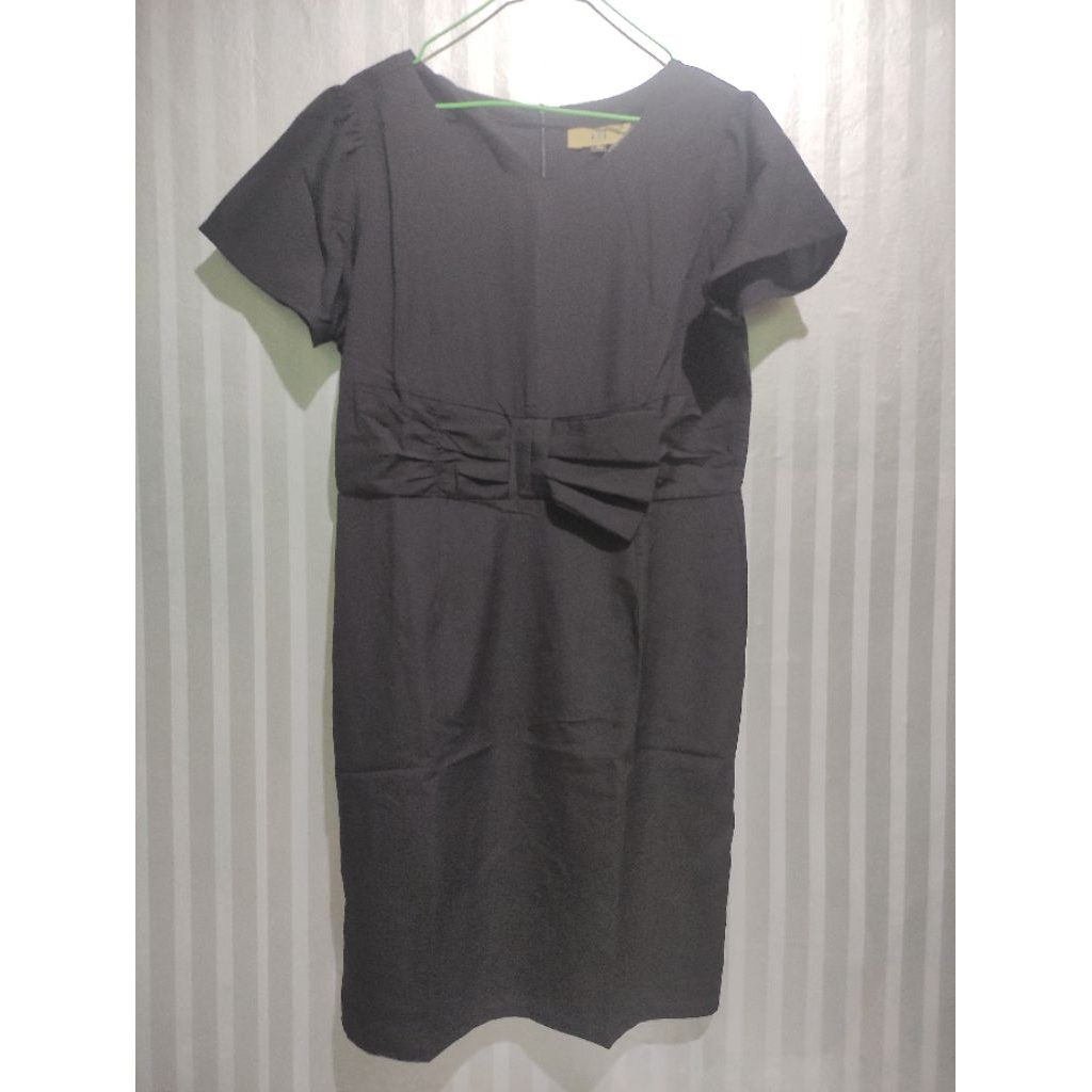 Mini Dress Wanita Preloved Merk BLF Black Dress Jumbo Size XL