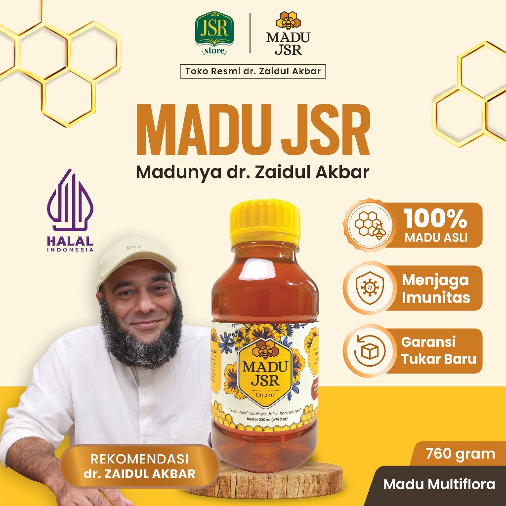 

MADU ASLI JSR Multiflora dr Zaidul Akbar Asli dan Murni 100% - 360gram - 760gram