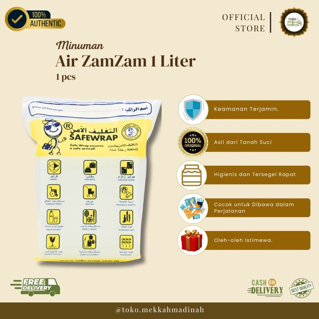 

Air ZamZam 1L - Kemasan Praktis dan Berkah