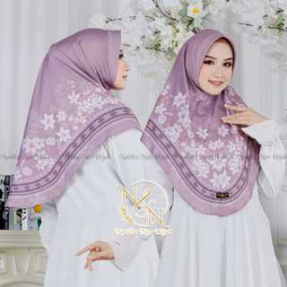 Aleeya - Hijab Jilbab Kerudung Instan Bergo Motif Bunga Printing Jersey Premium
