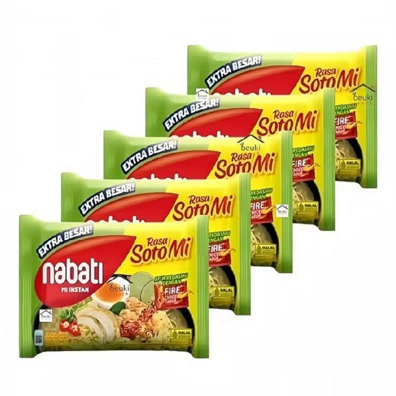 

Mie Nabati Richesee Soto Goreng isi 5Pcs / Nabati Mie Instan