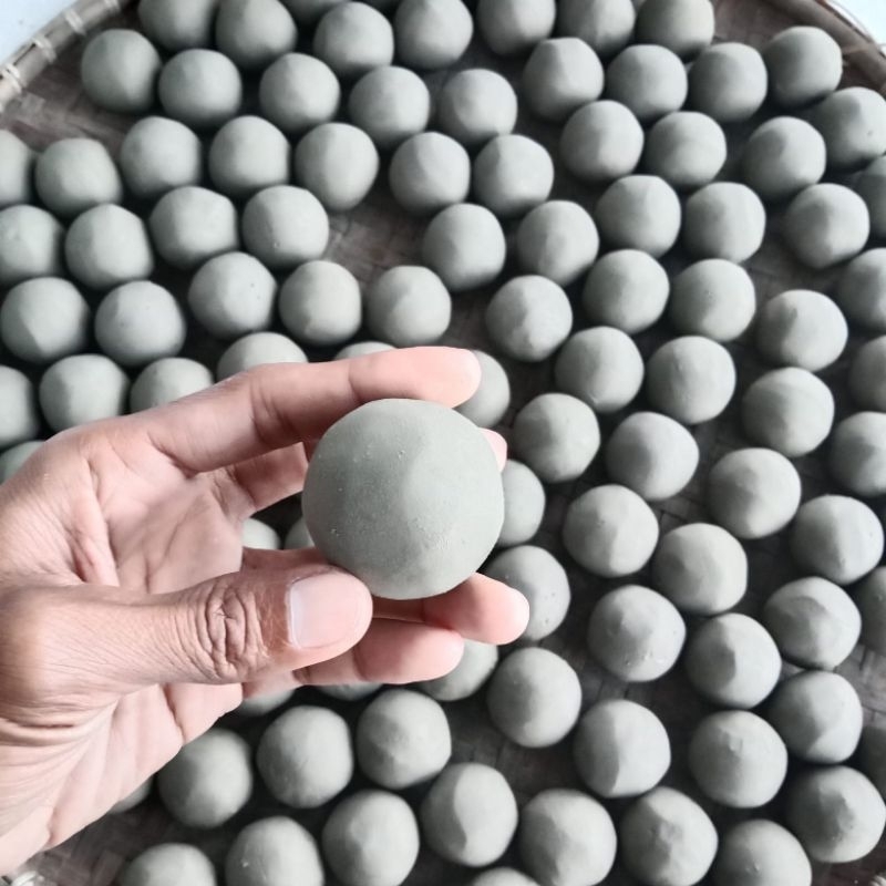 Ampo Tanah liat (15 pcs Bonus 1) tanah liat untuk daun pepaya tanah lempung penghilang pahit daun pe