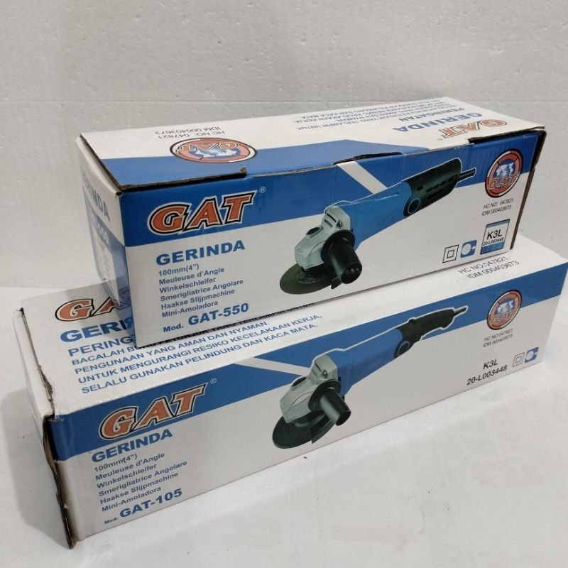 Mesin Gerinda Listrik/Angle Grinder Merk GAT-105 4 inch 600w