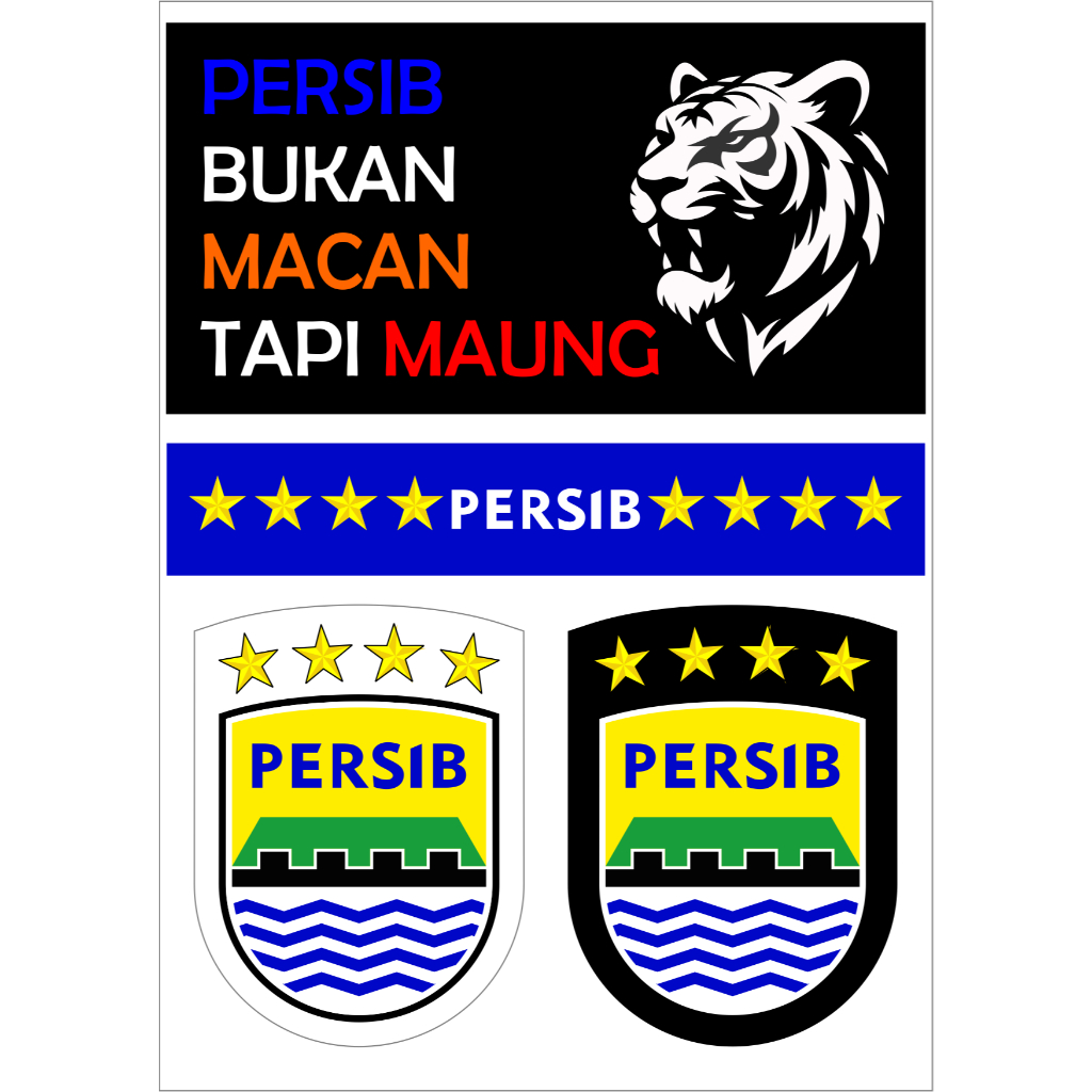 

Stiker pack A6 custom bukan macan tapi maung bahan graftac laminasi glossy dan doff/mate