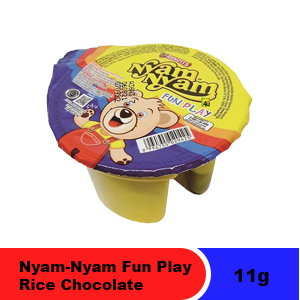

1 BOX ISI 12 ARNOTT'S NYAM-NYAM FUN PLAY RICE CHOCOLATE CUP 11g