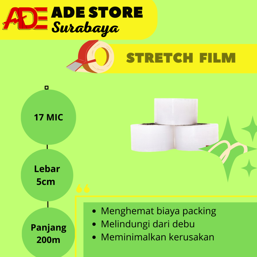 

Stretch Film/Wrapping 5cm x 200cm