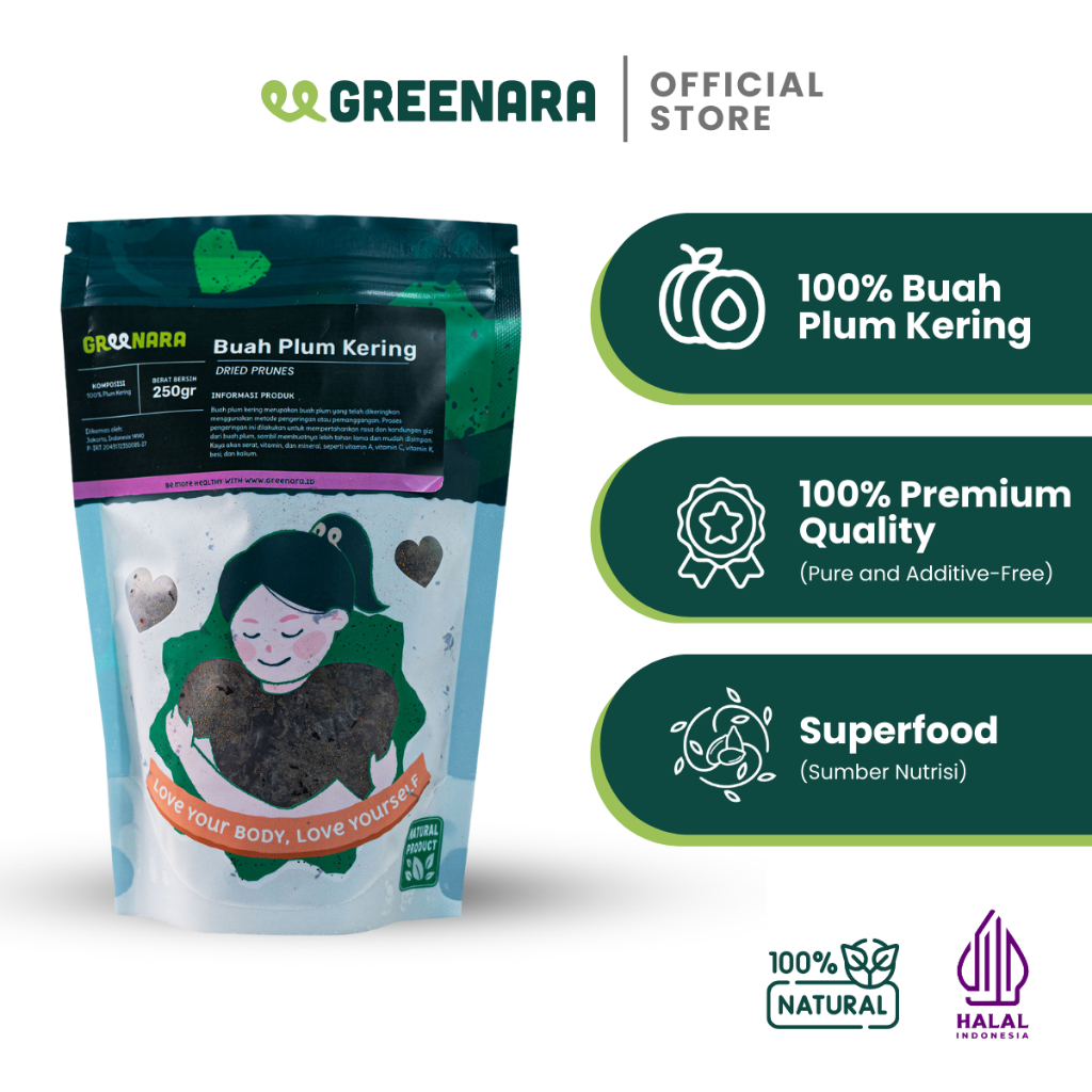 

Greenara - Plum Kering 250gr / Dried Prune