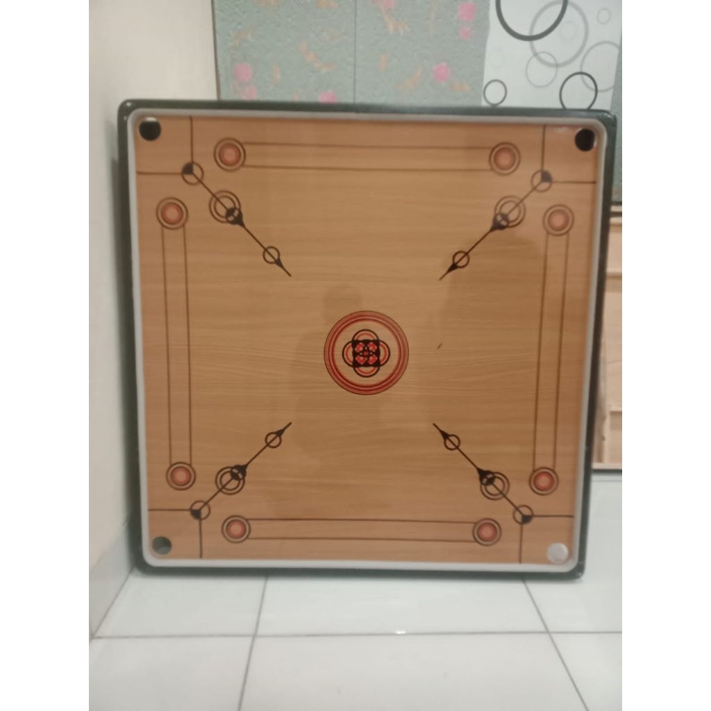 papan karambol besar ukuran 120x120cm bonus coin&cristal
