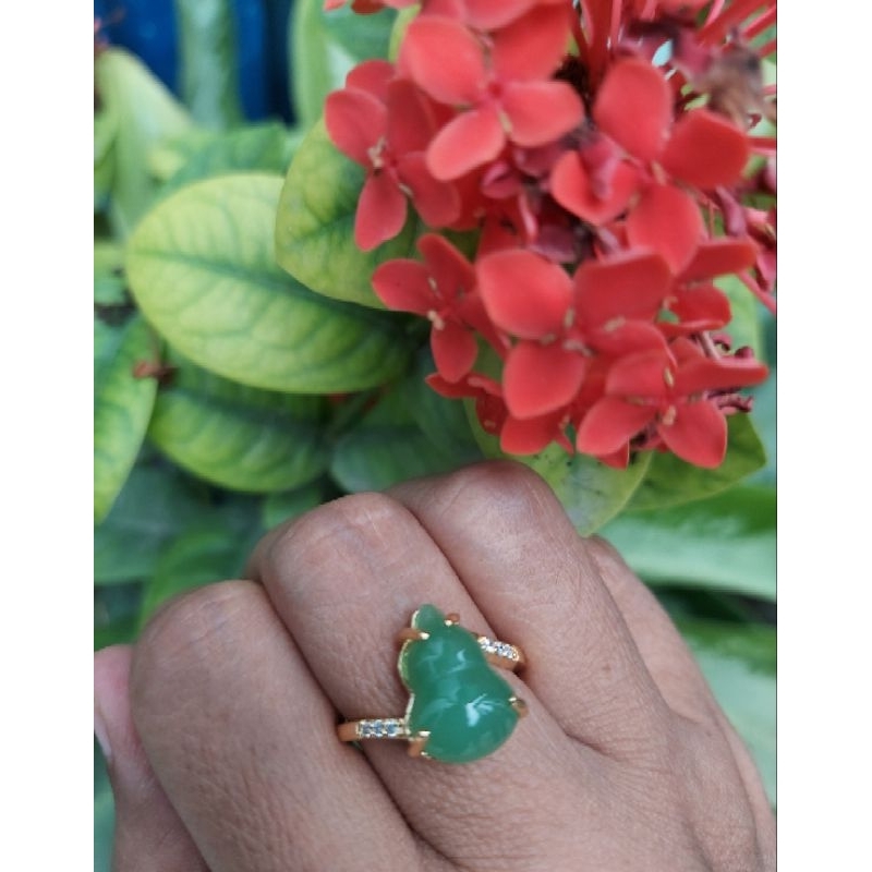 Cincin Giok Permata Hijau