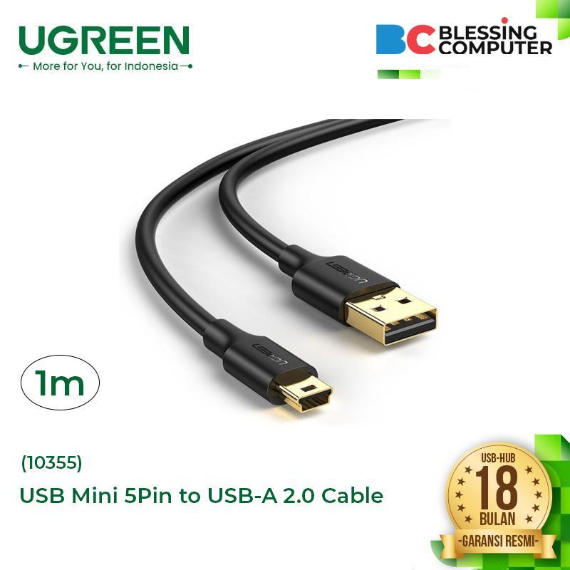 UGREEN 10355 USB Mini 5Pin to USB A 2.0 Male Cable 1m