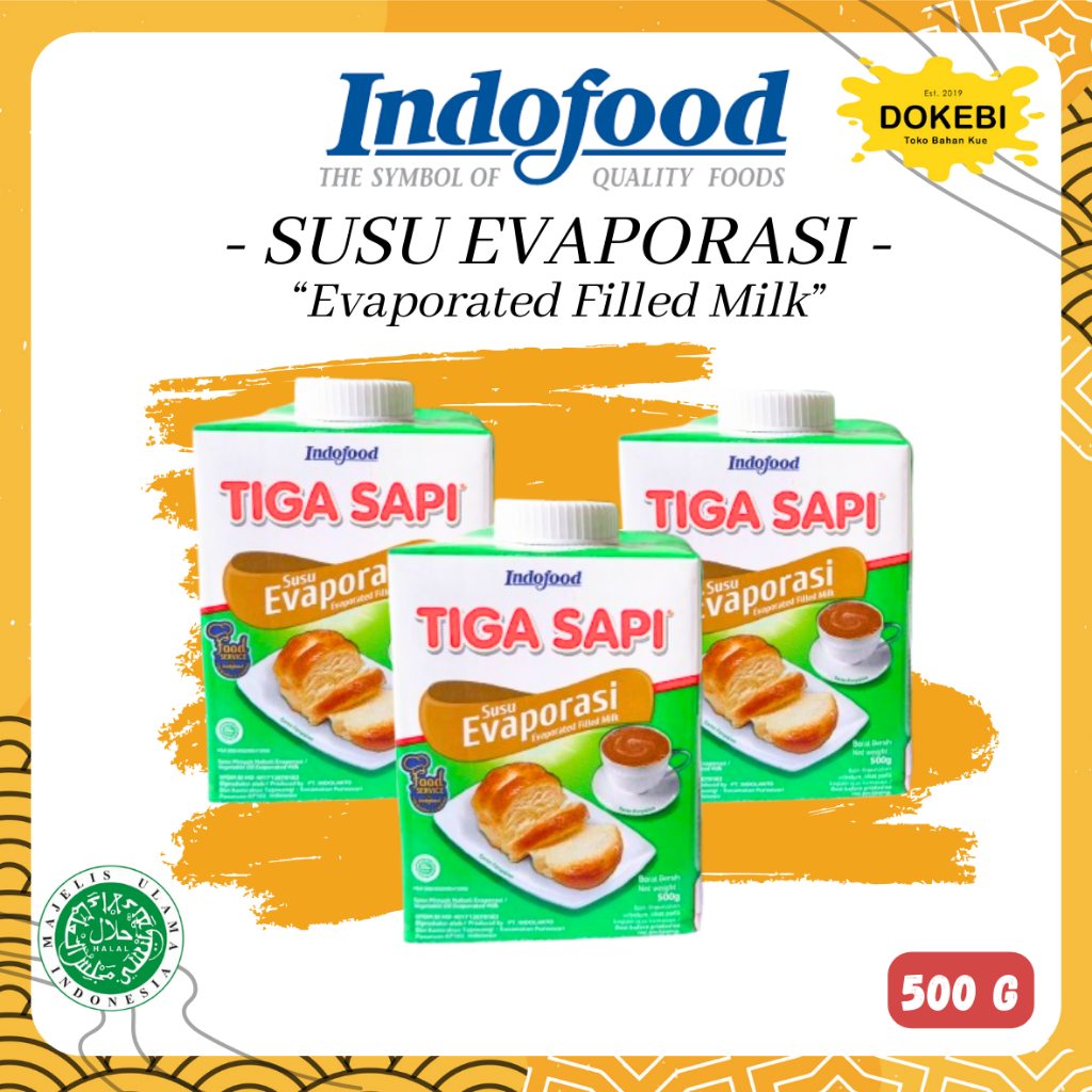 

Tiga Sapi Susu Evaporasi 500 Gr Indofood Kental Manis