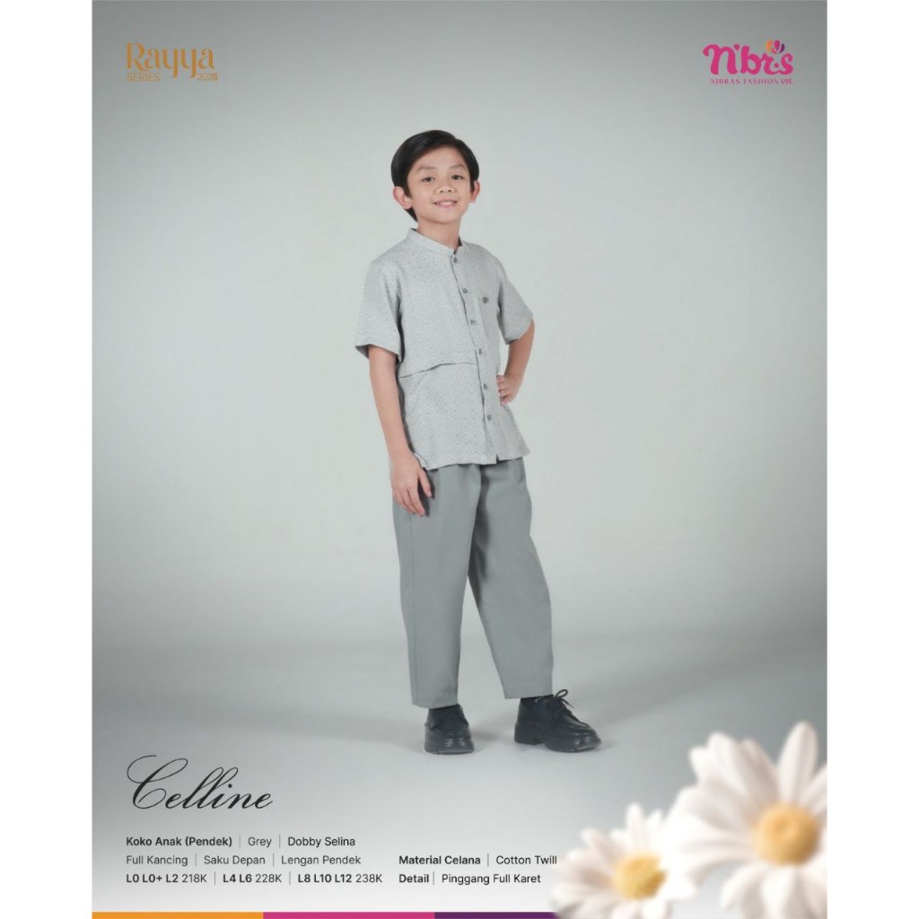 NIBRAS KOKO ANAK CELLINE SERIES / KOKO ANAK SETELAN / KOKO ANAK NIBRAS KIDS / SETELAN BAJU KOKO ANAK