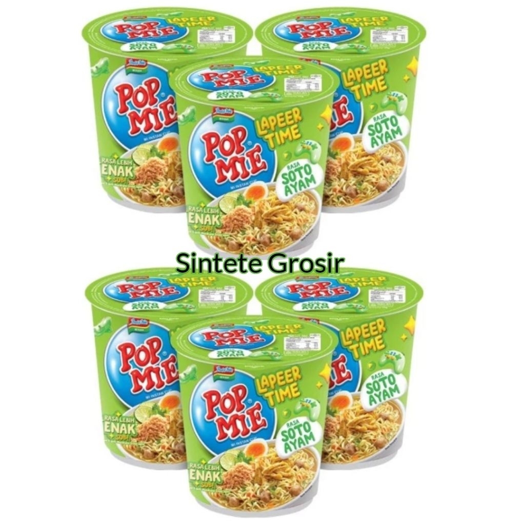 

Paket 6 Pcs - Pop Mie Lapeer Time Mi Instan Cup Rasa Soto Ayam 75 gram