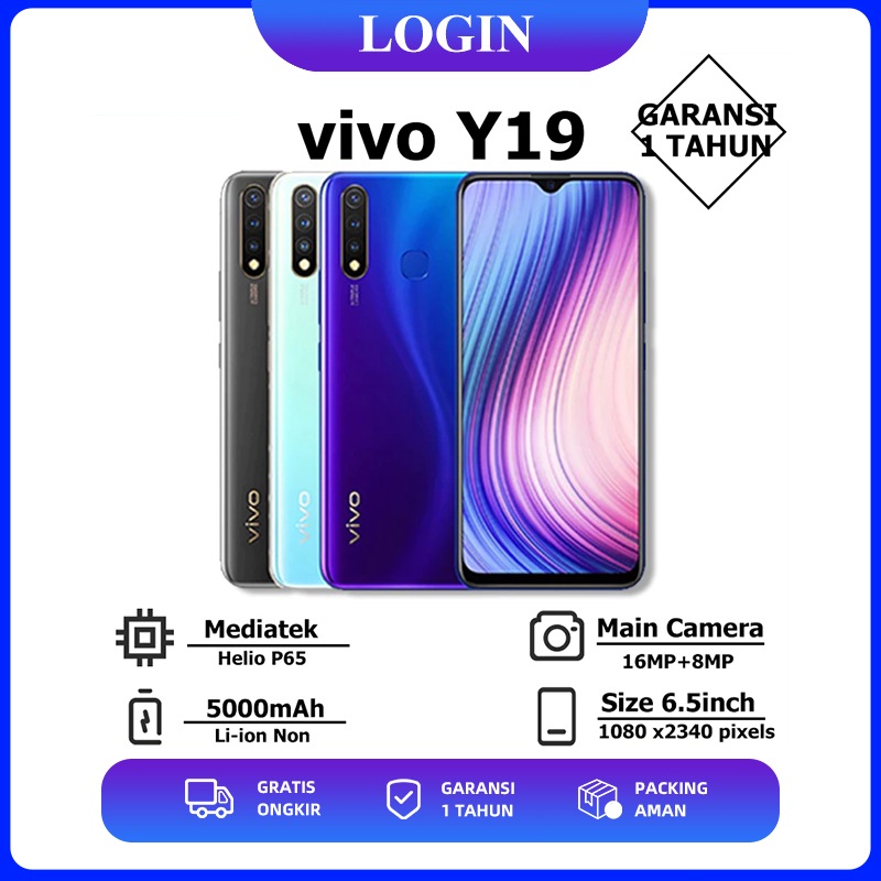 hp vivo Y19 ram8 256GB 6.53 inch murah smartphone handphone