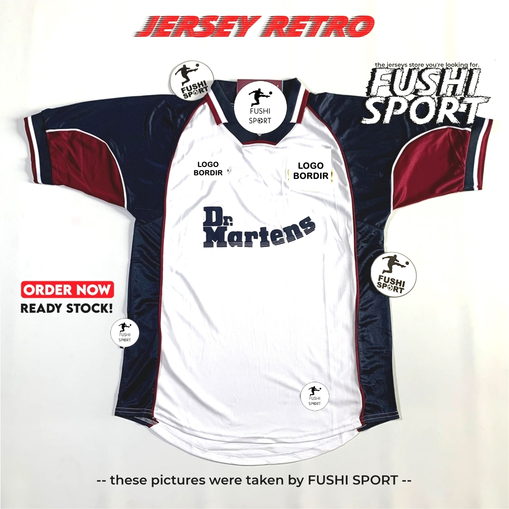 RETRO | Jersey Baju Bola Westham Away Dr. Martens 1999 2001