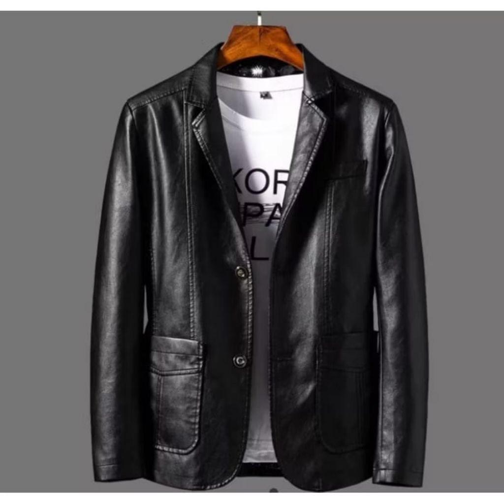 Jas Formal pria/Blazer Pria Semi Kulit Terkeren