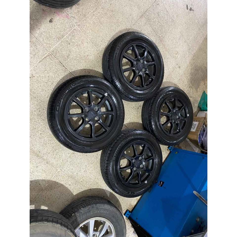 VELG SEKEN ORIGINAL STANDART MOBIL AYLA RING 14 GREY + BAN 175 65 R14