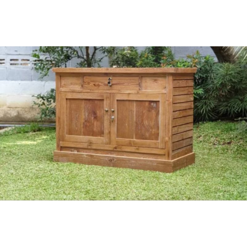 Buffet tv minimalis jati solid buffet jati 120x55x80cm