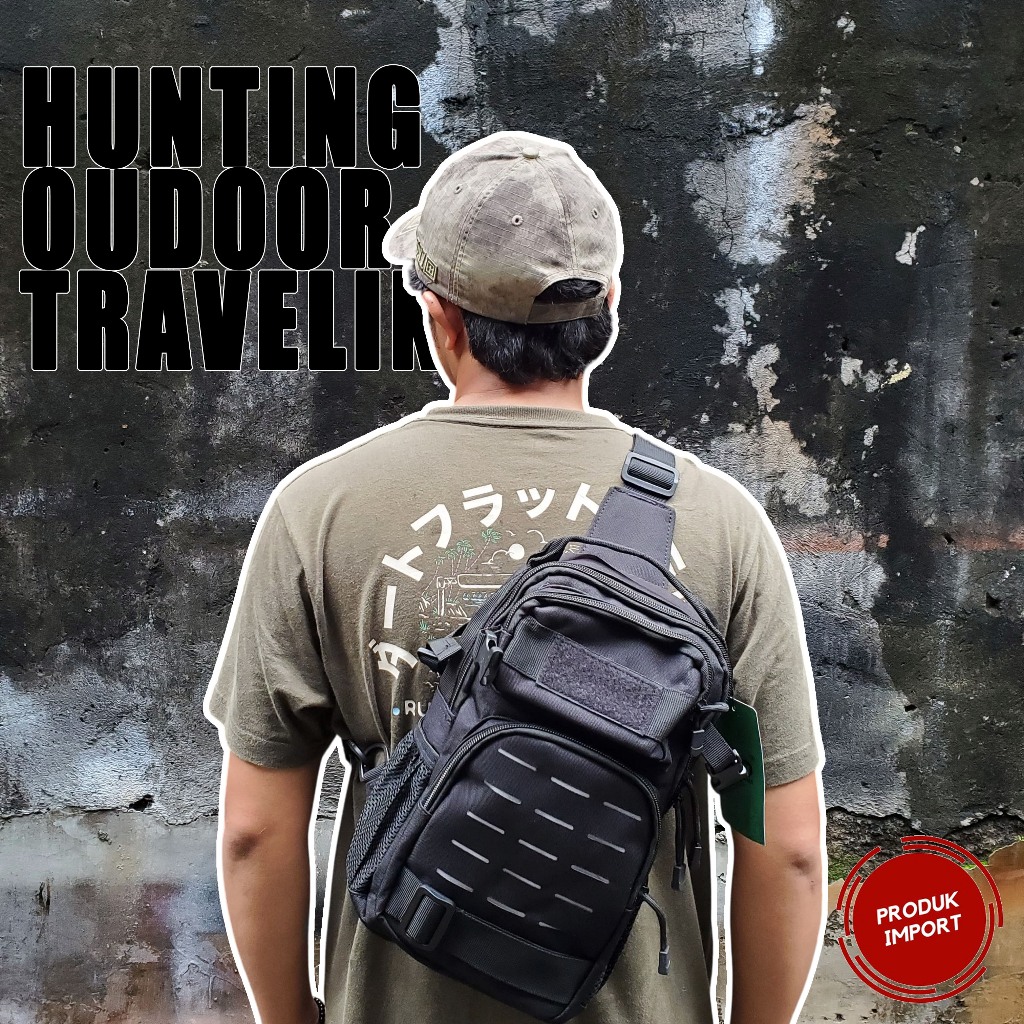 Termurah Tas Slempang Tactical Outdoor Sling Bag Pria Hunting Outdoor Import Tas Selempang Army Baha