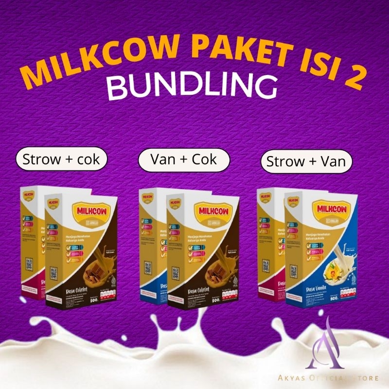 

MILKCOW PAKET BUNDLING SUPER HEMAT ISI 2! SUSU PENGGEMUK BADAN DAN PENAMBAH NAFSU MAKAN 500 gr
