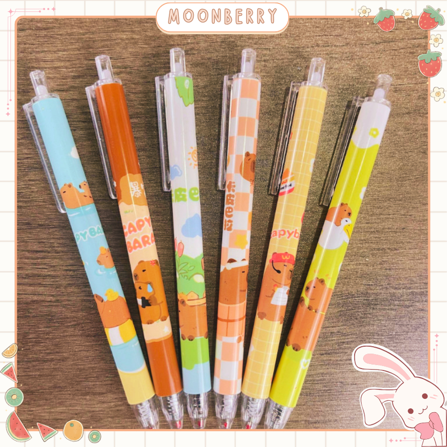 

Pulpen gel cetek labubu sanrio capy lucu