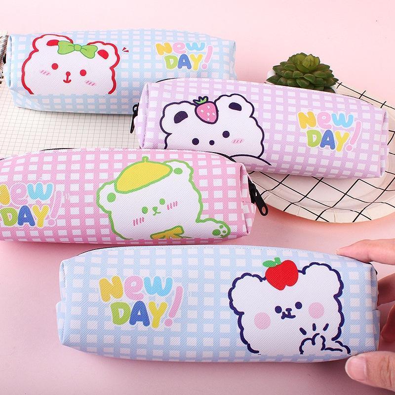 

Tas Pensil Tempat Alat Tulis Motif Beruang New Day Fashion Korea Import COD Stationery 901
