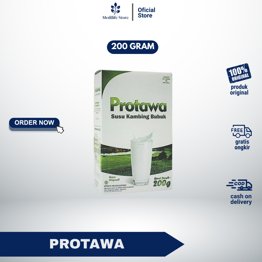 

PROTAWA - susu kambing bubuk original 200gr | atasi pegal linu & cegah pengeroposan tulang | sehat & alami