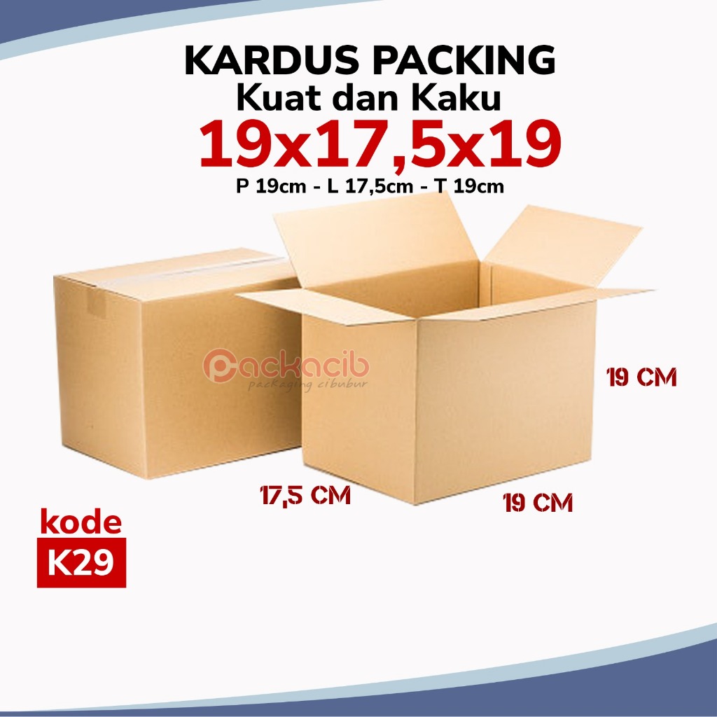 

[K29] Kardus Packing Ukuran 19x17,5x19 cm K29 Packing Online Shop Murah Dan Berkualitas Kuat Dan Kaku
