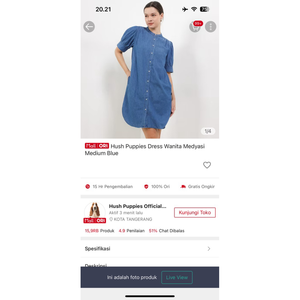 Preloved Dress HUSH PUPPIES